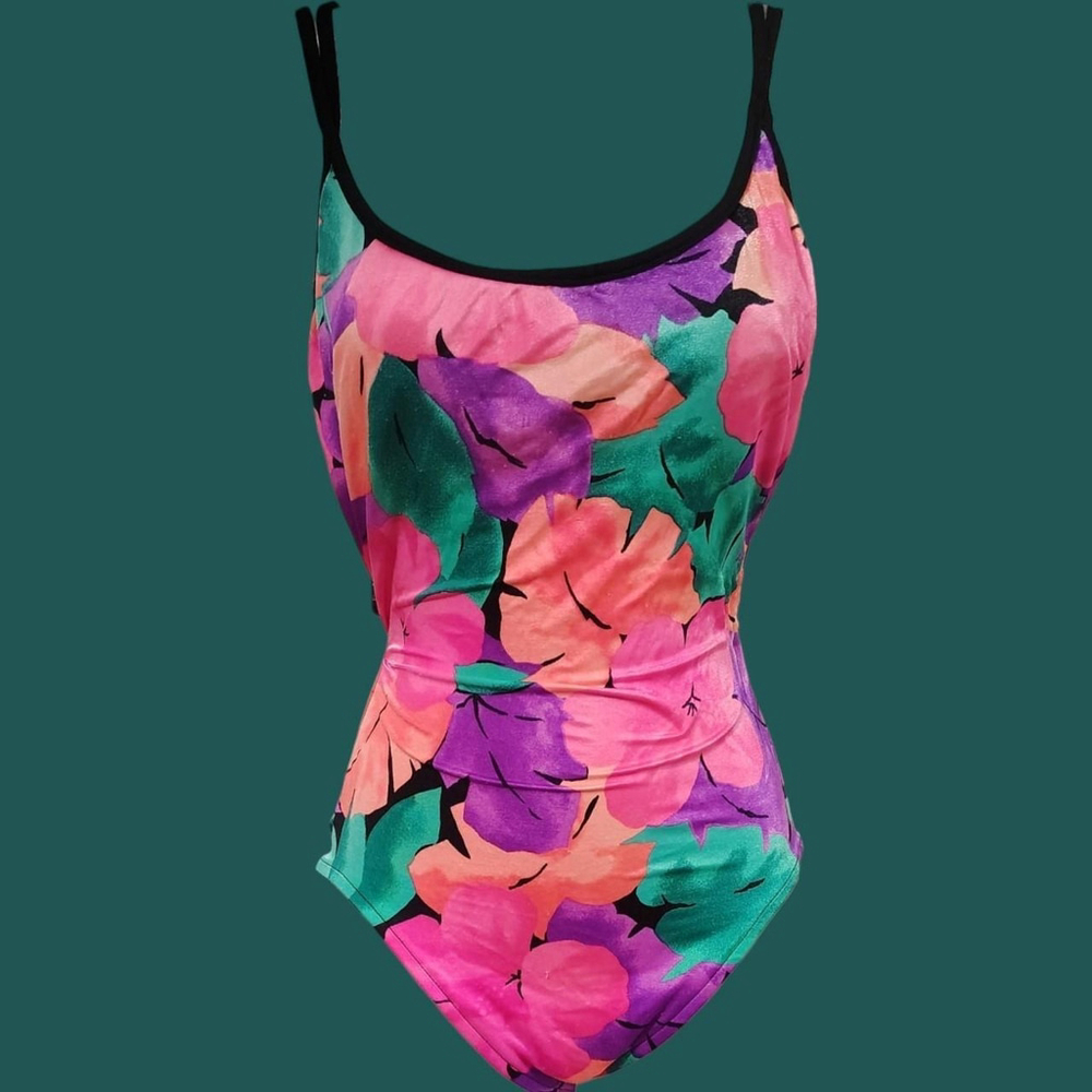 Vintage Basic Editions Floral One-Piece Swimsuit